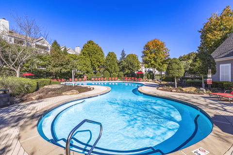 take a dip in the resort style pool at Elan at Mallard Creek Apartment Homes, Charlotte, NC, 28269